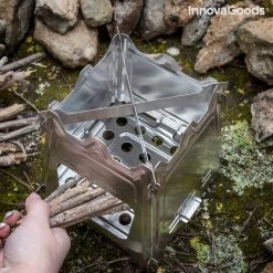 Innovagoods INKLAPBARE STALEN CAMPINGOVEN FLAMET - Camping Oven - Mini Oven - Camping Oventje - Oventje Camping - Mini Oven Vrijstaand - Mini Oventje -Outdoor Camping Shop 1200x1200 305