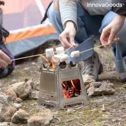 Innovagoods INKLAPBARE STALEN CAMPINGOVEN FLAMET - Camping Oven - Mini Oven - Camping Oventje - Oventje Camping - Mini Oven Vrijstaand - Mini Oventje -Outdoor Camping Shop 1200x1200 306