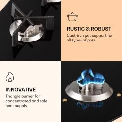 Trifecta 6 Gaskookplaat 6-pits Grote, Normale En Extra Glaskeramische Branders -Outdoor Camping Shop 1200x1200 322