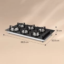 Trifecta 6 Gaskookplaat 6-pits Grote, Normale En Extra Glaskeramische Branders -Outdoor Camping Shop 1200x1200 324