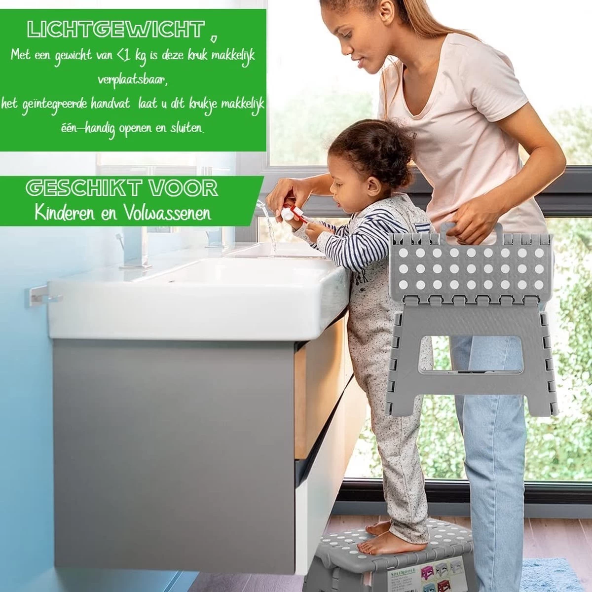 Splendole Opstapje Inklapbaar Caravanopstapje - Opvouwbaar - 100 Kg - Witte Krukje 7 Splendole Opstapje Inklapbaar Caravanopstapje - Opvouwbaar - 100 Kg - Witte Krukje - Afbeelding 5