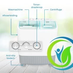 XatiX - Mini Wasmachine Met Dubbele Trommel 5,6 Kg - Toerental 1400 -Outdoor Camping Shop 1200x1200 440