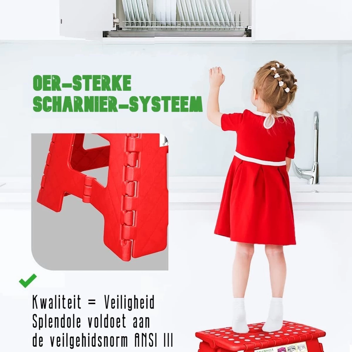 Splendole Opstapje Inklapbaar Caravanopstapje - Opvouwbaar - 100 Kg - Rode Krukje 6 Splendole Opstapje Inklapbaar Caravanopstapje - Opvouwbaar - 100 Kg - Rode Krukje - Afbeelding 4