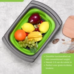 Buxibo - 3-Delige Keuken Vergiet Set Inklapbaar Groen/Grijs -Outdoor Camping Shop 1200x1200 585