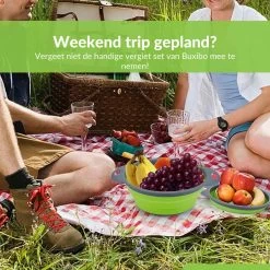 Buxibo - 3-Delige Keuken Vergiet Set Inklapbaar Groen/Grijs -Outdoor Camping Shop 1200x1200 586