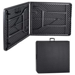 Casaria Tuintafel Opvouwbaar – Met Draaggreep 180x75 Cm – Zwart -Outdoor Camping Shop 1200x1200 65