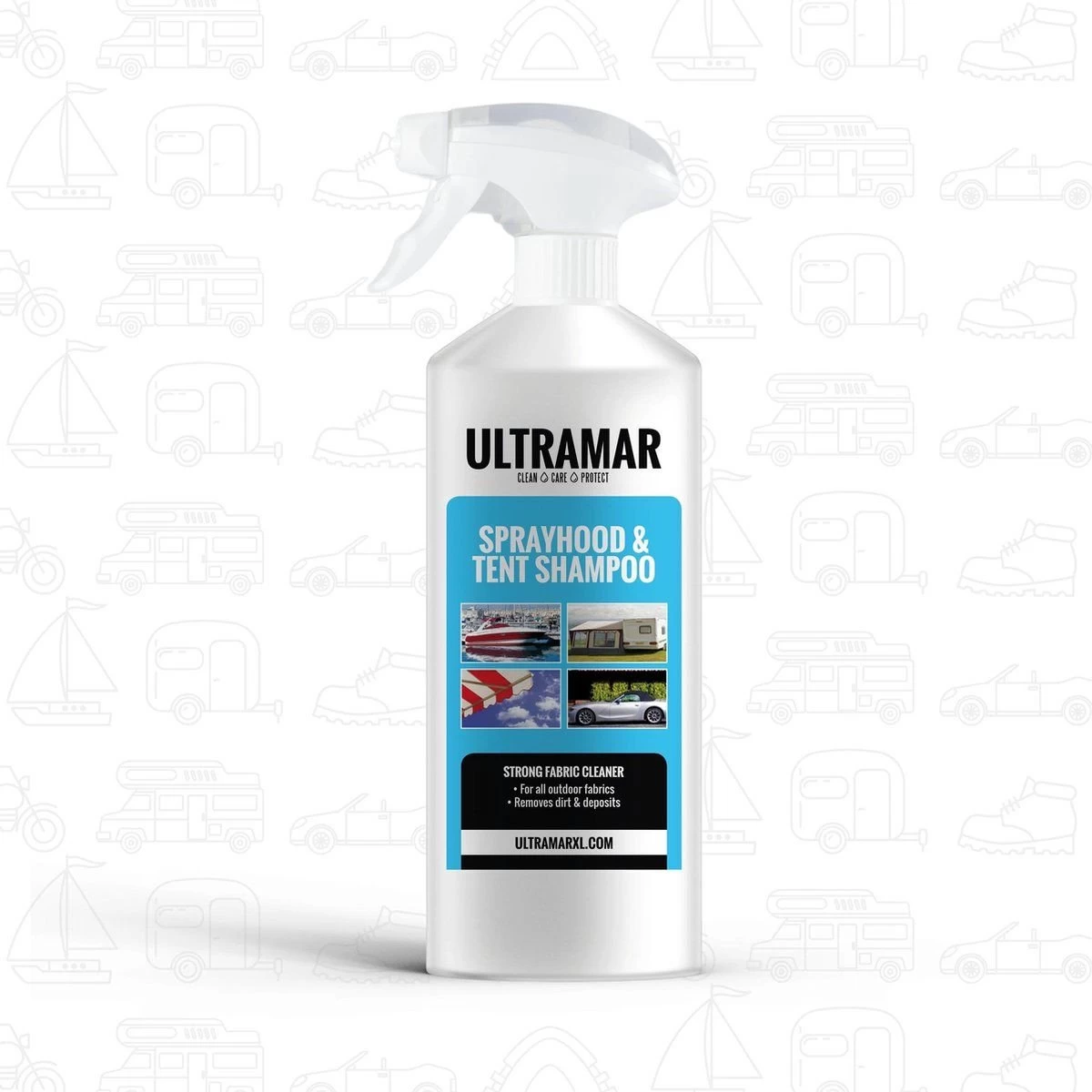 Ultramar - Sprayhood & Tent Shampoo - 1L - Tentdoekreiniger - Voor Bootkap, Tent, Cabriodak, Zonwering - Tentonderhoud - Bootonderhoud - Schoonmaakmiddel 11 Ultramar - Sprayhood & Tent Shampoo - 1L - Tentdoekreiniger - Voor Bootkap, Tent, Cabriodak, Zonwering - Tentonderhoud - Bootonderhoud - Schoonmaakmiddel - Afbeelding 9