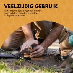Stalen Haringen Set Van 50st. - Premium Staal - Grondanker - Tent Haring - Grondhaken - Tent Spijker - 20cm Lang - 3cm Haak - 3,5mm Premium Dikte Tentharing - Groots® -Outdoor Camping Shop 1200x1200 735