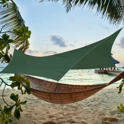 Merkloos BRGOOD Tarps - Shelter - Rechthoek - 240*220cm - Waterdicht - Met Scheerlijnen En Haringen - Geen Stokken - Voor Kamperen - Groen -Outdoor Camping Shop 1200x1200 774