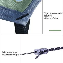Merkloos TDR - Outdoor Draagbaar Zonnescherm Met Opbergtas - Waterdicht - Tarps Voor Kamperen 300 *300cm - 3-4 Personen -Leger Groen -Outdoor Camping Shop 1200x1200 784