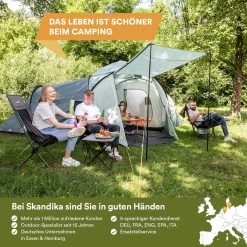 Skandika Bern 4 Koepeltent - Koepeltent - Tenten - 4 Persoons Kampeertent Met Panoramisch Dakraam, 2 Slaapcabines, Grondzeil, 210 Cm Stahoogte, Waterdicht, 4000 Mm Waterkolom - Grote Outdoor Familie Tent, Kampeertent - Grijs -Outdoor Camping Shop 1200x1200 849