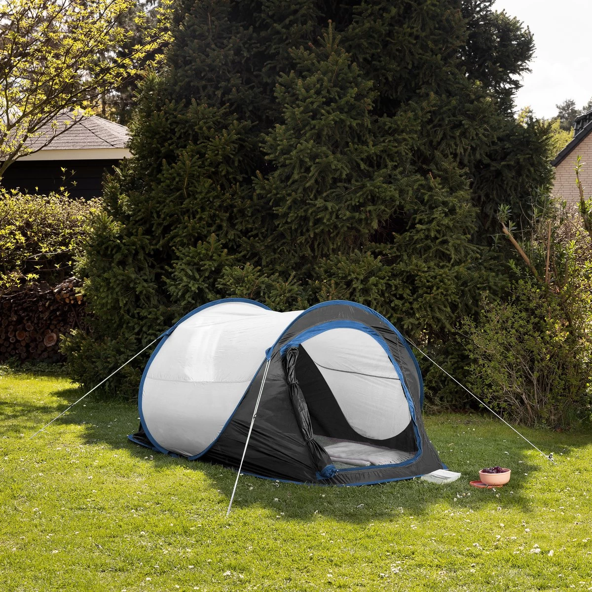 JEMIDI Tweepersoons Pop-up Tent - Opgooitent, Werptent Voor 2 Personen - Ideaal Als Festivaltent Of Kampeertent - Verschillende Kleuren 11 JEMIDI Tweepersoons Pop-up Tent - Opgooitent, Werptent Voor 2 Personen - Ideaal Als Festivaltent Of Kampeertent - Verschillende Kleuren - Afbeelding 9