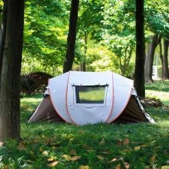 Fly Lab Luxe Pop Up Tent - Kampeer Tent - Grijs/Oranje - 4 Persoons -Outdoor Camping Shop 1200x1200 941