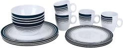 Bo-Camp - Servies - Classic - 16-Delig - Wit/Navy 24 Bo-Camp - Servies - Classic - 16-Delig - Wit/Navy -Outdoor Camping Shop 1200x466