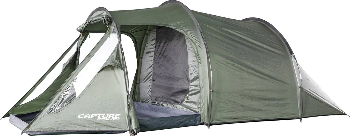 Capture Outdoor, 3-Man XXL Tent "Seikan XTR-3", Voor 3 XXL Personen, 215x400x155cm, DeLuxe Tent En Canvas, "Airflow System", … 5 Capture Outdoor, 3-Man XXL Tent "Seikan XTR-3", Voor 3 XXL Personen, 215x400x155cm, DeLuxe Tent En Canvas, "Airflow System", … - Afbeelding 3