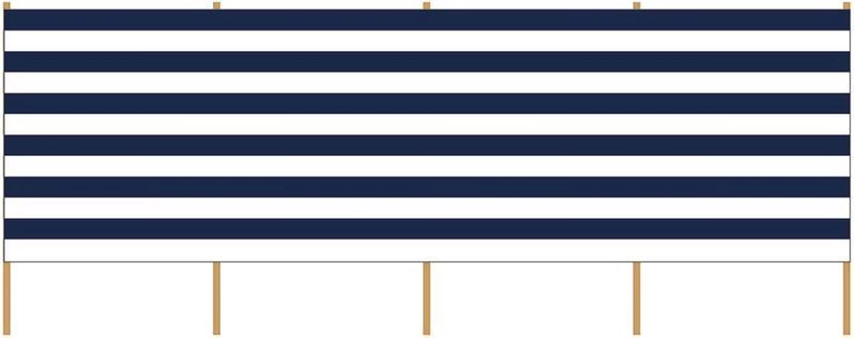 Strand/camping Windscherm Gestreept Wit/blauw 3 Meter X 120 Cm - Beschutting/schermen Voor Op Het Strand/de Camping 3 Strand/camping Windscherm Gestreept Wit/blauw 3 Meter X 120 Cm - Beschutting/schermen Voor Op Het Strand/de Camping