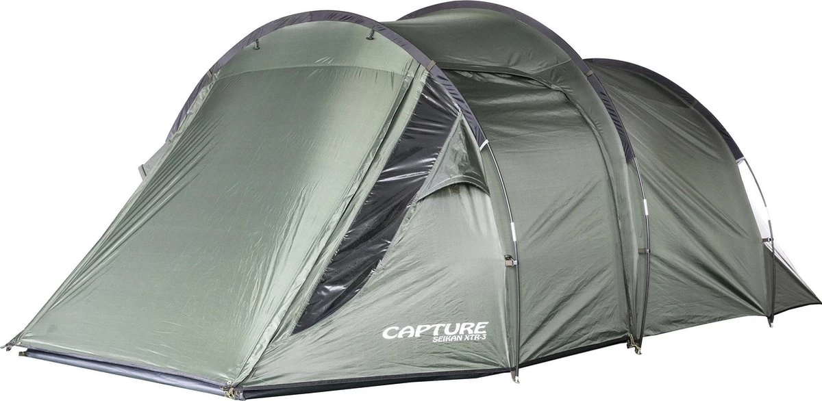 Capture Outdoor, 3-Man XXL Tent "Seikan XTR-3", Voor 3 XXL Personen, 215x400x155cm, DeLuxe Tent En Canvas, "Airflow System", … 11 Capture Outdoor, 3-Man XXL Tent "Seikan XTR-3", Voor 3 XXL Personen, 215x400x155cm, DeLuxe Tent En Canvas, "Airflow System", … - Afbeelding 9