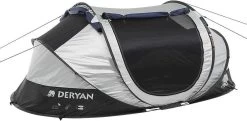 Deryan Cocoon Pop Up Tent - Slaapzak - Luchtbed - Luchtpomp - 4 Persoons - Zilver -Outdoor Camping Shop 1200x588 5
