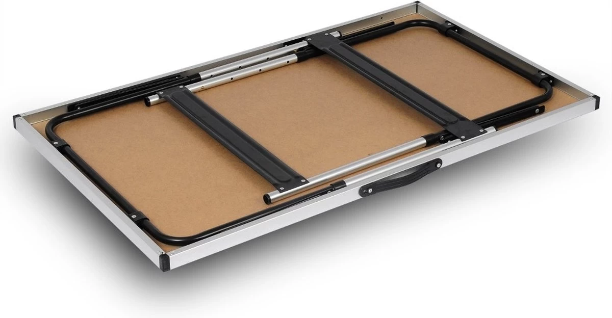 Kamyra® Campingtafel Inklapbaar - Kampeertafel, Partytafel - Opvouwbaar, Lichtgewicht & In Hoogte Verstelbaar - Aluminium/Hout 3 Kamyra® Campingtafel Inklapbaar - Kampeertafel, Partytafel - Opvouwbaar, Lichtgewicht & In Hoogte Verstelbaar - Aluminium/Hout - Afbeelding 2