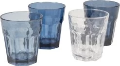 Bo-Camp 200 Ml - Mix & Match - 4 Stuks - 200 Ml - Blauw - Campingglas