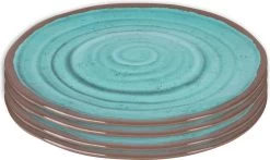 Bo-Camp Ontbijtbord - Halo - 100% Melamine - 4 Stuks - Aqua