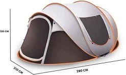 Fly Lab Luxe Pop Up Tent - Kampeer Tent - Grijs/Oranje - 4 Persoons -Outdoor Camping Shop 1200x714 3