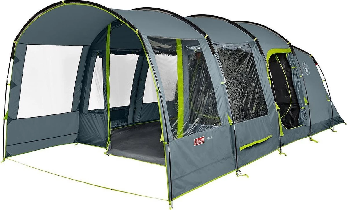 Coleman Vail 4L Tunneltent - Familie Tent - 4-Persoons - Grijs/Groen 4 Coleman Vail 4L Tunneltent - Familie Tent - 4-Persoons - Grijs/Groen - Afbeelding 2