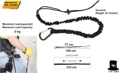 Bob Online ™ - 1 Stuk – Zwart – Gereedschaplijn – Gereedschaplanyard – Elasticate Tool Lanyard – Maximum Load Capacity 2 Kg – Elastisch Gereedschap Lanyard – Gereedschap Valbeveiliging Koord -Outdoor Camping Shop 1200x734 4
