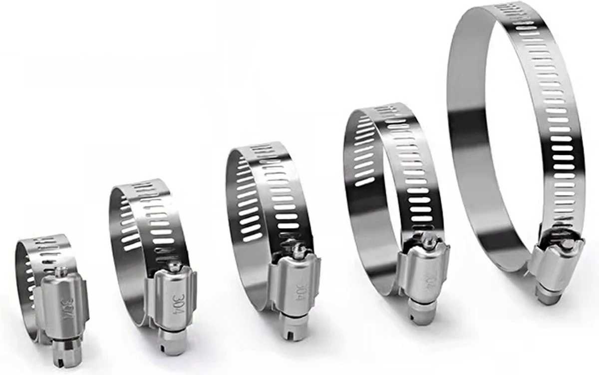 BOTC Slangklemmen Set - RVS Slangklem - Ø 8-38mm - 60 Delig 4 BOTC Slangklemmen Set - RVS Slangklem - Ø 8-38mm - 60 Delig - Afbeelding 2