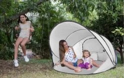 Deryan Luxe Pop Up Strandtent XXL - Anti-UV 50+ - Zilver -Outdoor Camping Shop 1200x765 4