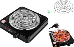 SMH LINE® Elektrische Kolenbrander - 1 Pit - 1000W - Incl. Rooster