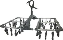 Bo-Camp Droogcarrousel Met Knijpers - Klemkleerhaak - Opvouwbaar - 36 Knijpers - Grijs