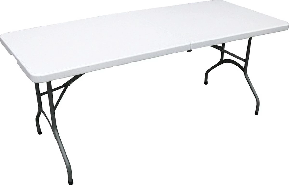 ERRO Campingtafel - Vouwtafel - 180x74x72 Cm - Wit - Voor 8 Personen 3 ERRO Campingtafel - Vouwtafel - 180x74x72 Cm - Wit - Voor 8 Personen