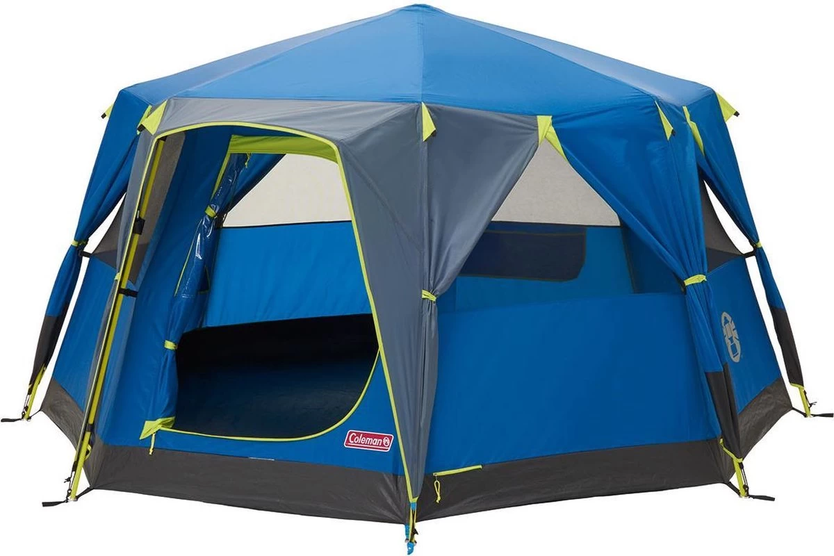 Coleman OctaGo Tent - Festival - 3-Persoons - Blauw/lime 4 Coleman OctaGo Tent - Festival - 3-Persoons - Blauw/lime - Afbeelding 2