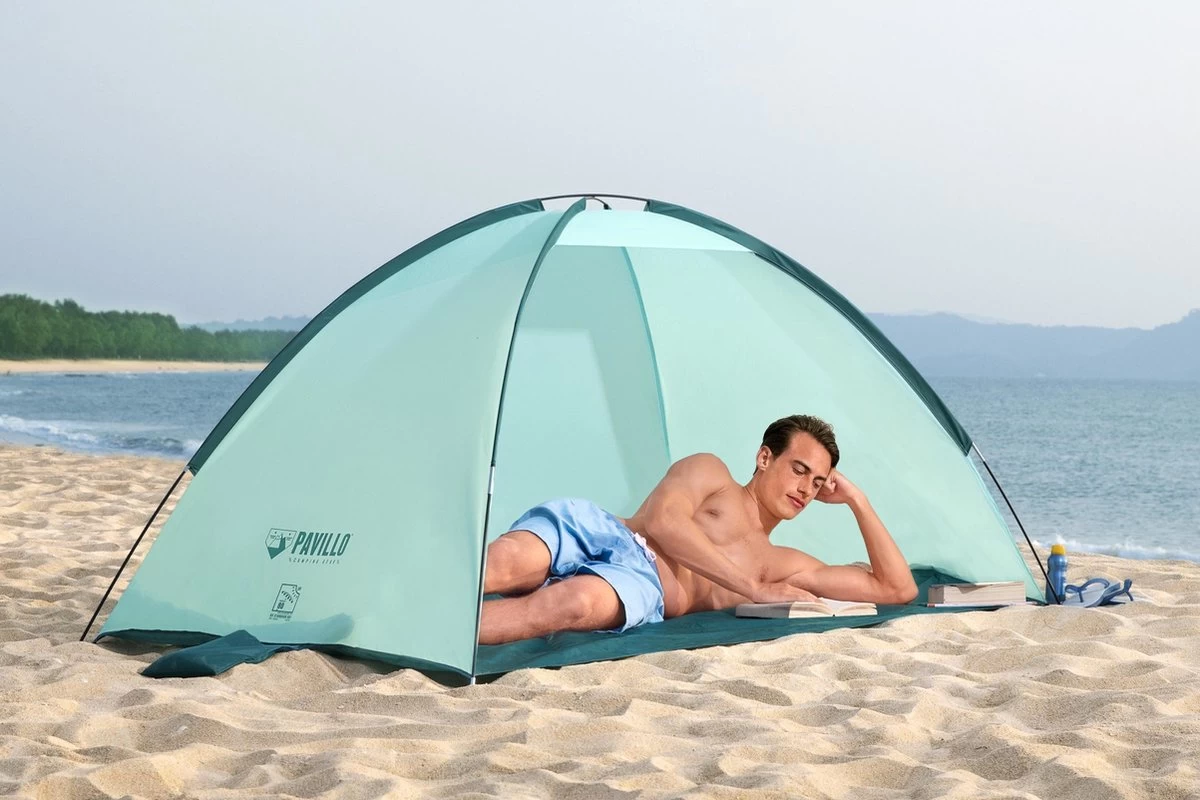 Bestway Strandtent - Pavillo - 2-Persoons - UV80 Zonbescherming - Incl. Tentharingen - Zandzakken Voor Stabiliteit - 200 X 120 X 95 CM 12 Bestway Strandtent - Pavillo - 2-Persoons - UV80 Zonbescherming - Incl. Tentharingen - Zandzakken Voor Stabiliteit - 200 X 120 X 95 CM - Afbeelding 10