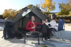 Set Van 2 Opvouwbare Campingstoelen, Klapstoelen Voor Buiten, Comfortabel, Met Armleuningen En Bekerhouders, Stabiel Frame, Draagvermogen 120 Kg - Blauw -Outdoor Camping Shop 1200x800 7