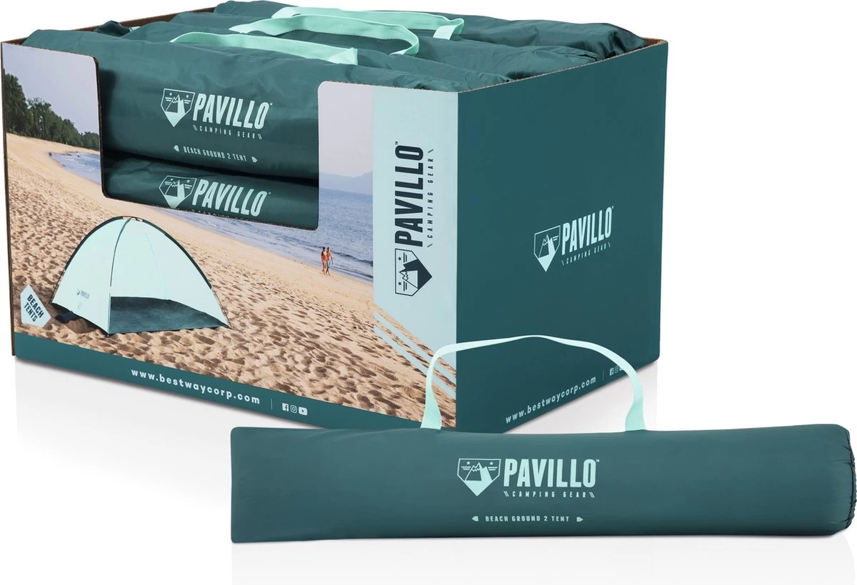 Bestway Strandtent - Pavillo - 2-Persoons - UV80 Zonbescherming - Incl. Tentharingen - Zandzakken Voor Stabiliteit - 200 X 120 X 95 CM 20 Bestway Strandtent - Pavillo - 2-Persoons - UV80 Zonbescherming - Incl. Tentharingen - Zandzakken Voor Stabiliteit - 200 X 120 X 95 CM - Afbeelding 18