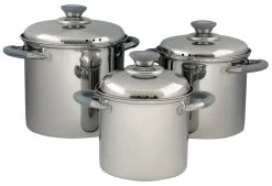 Eurotrail Pannenset Glasgow - RVS - 3 Delig - Grey