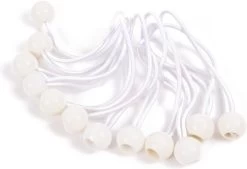 Elastiek Met Bal Wit - 12 Delig - Spanelastiek - 17cm - Benson