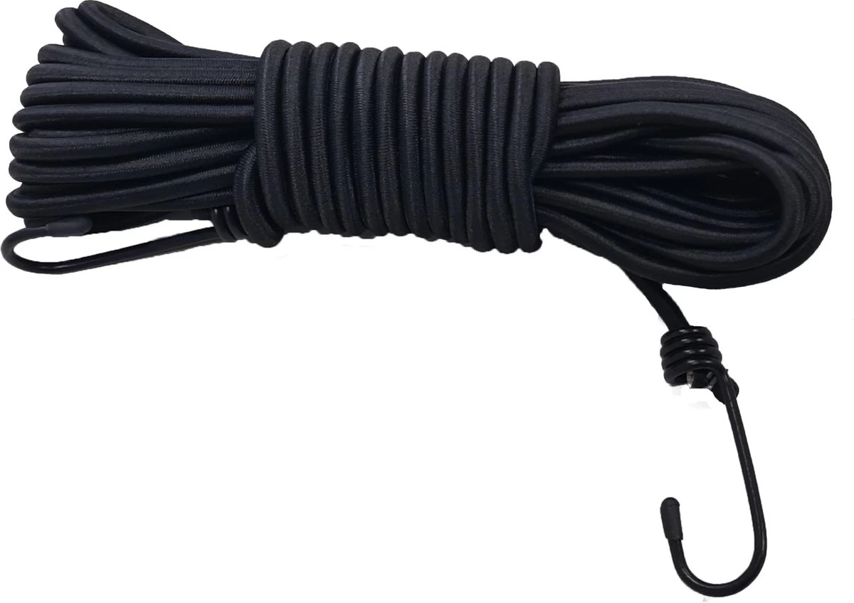 Merkloos Elastiekkoord - 10mtr - 8mm - Zwart - Bundel - Elastisch Koord 3 Merkloos Elastiekkoord - 10mtr - 8mm - Zwart - Bundel - Elastisch Koord