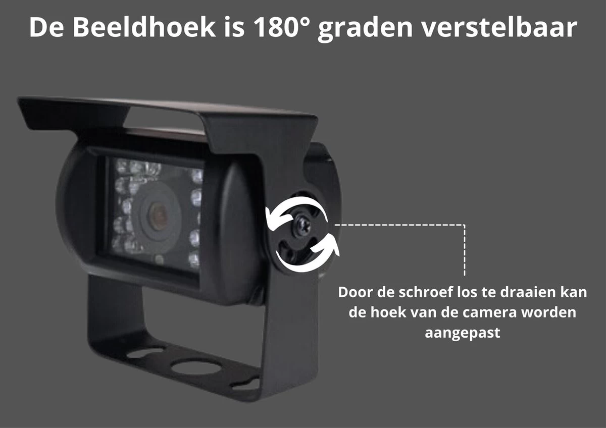 SightStrong Draadloze Achteruitrijcamera - 7” Scherm - Nachtzicht 18LED 15m 10 SightStrong Draadloze Achteruitrijcamera - 7” Scherm - Nachtzicht 18LED 15m - Afbeelding 8