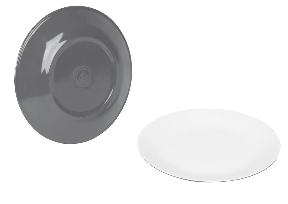 Bo-Camp Servies - Campingbord - 100% Melamine - 16-delig - Grijs 4 Bo-Camp Servies - Campingbord - 100% Melamine - 16-delig - Grijs - Afbeelding 2