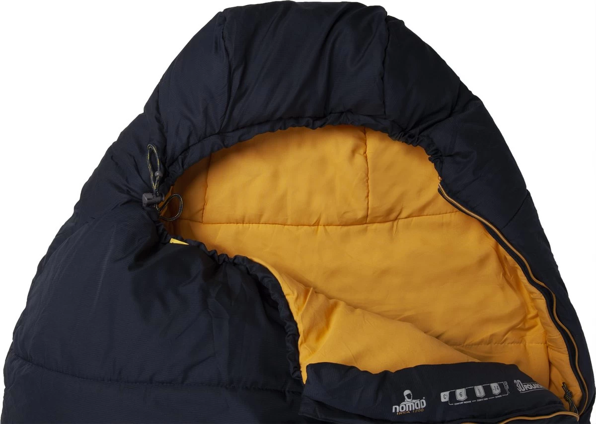 NOMAD® Inca 1200 Slaapzak | 210x80cm Blauw | Lichtgewicht & Kwalitatief | Mummy Slaapzak | Incl Hoes 11 NOMAD® Inca 1200 Slaapzak | 210x80cm Blauw | Lichtgewicht & Kwalitatief | Mummy Slaapzak | Incl Hoes - Afbeelding 9