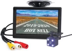 Procar® ARC2 Draadloze HD Parking Achteruitrijcamera + 5-inch TFT LCD Monitor - Zwart