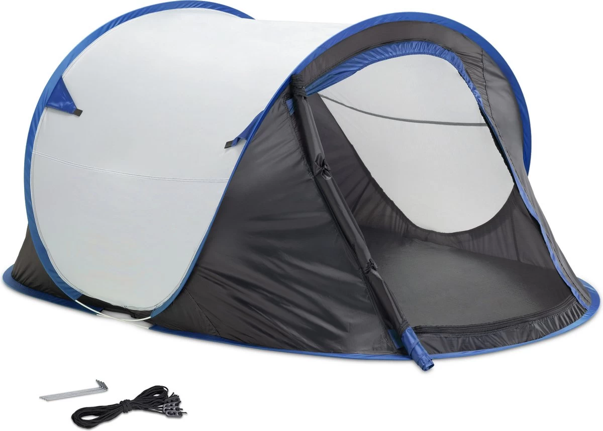 JEMIDI Tweepersoons Pop-up Tent - Opgooitent, Werptent Voor 2 Personen - Ideaal Als Festivaltent Of Kampeertent - Verschillende Kleuren 15 JEMIDI Tweepersoons Pop-up Tent - Opgooitent, Werptent Voor 2 Personen - Ideaal Als Festivaltent Of Kampeertent - Verschillende Kleuren - Afbeelding 13