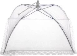 Merkloos Opvouwbaar Vliegennetje / Vliegenkapje 45 X 45 Cm - Hoogte 20 Cm