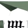 Merkloos TDR - Outdoor Draagbaar Zonnescherm Met Opbergtas - Waterdicht - Tarps Voor Kamperen 300 *300cm - 3-4 Personen -Leger Groen -Outdoor Camping Shop 1200x887 3