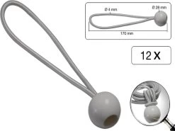 Elastiek Met Bal Wit - 12 Delig - Spanelastiek - 17cm - Benson -Outdoor Camping Shop 1200x897 2