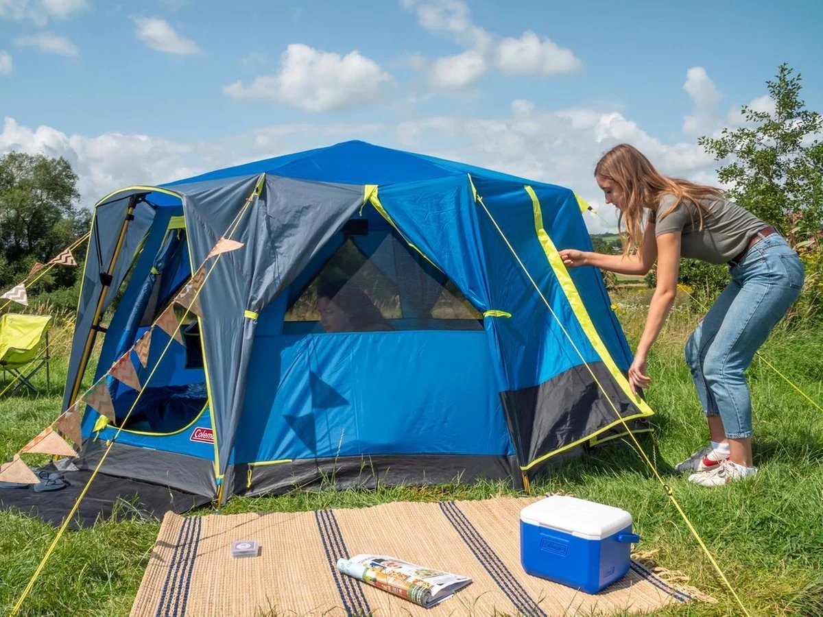 Coleman OctaGo Tent - Festival - 3-Persoons - Blauw/lime 6 Coleman OctaGo Tent - Festival - 3-Persoons - Blauw/lime - Afbeelding 4