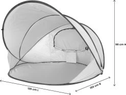 Deryan Luxe Pop Up Strandtent XXL - Anti-UV 50+ - Zilver -Outdoor Camping Shop 1200x907 7